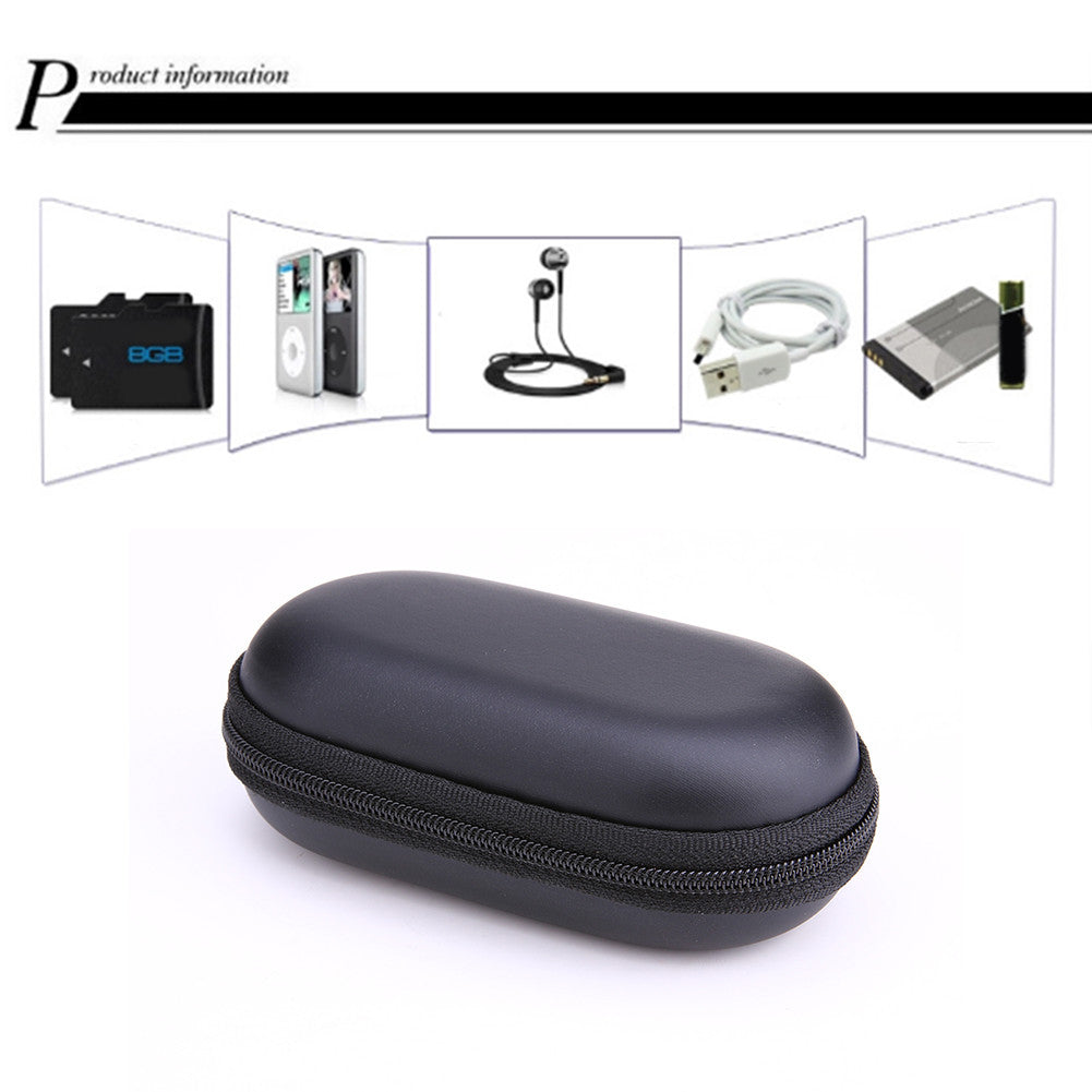 Elliptical EVA Storage Cases Portable Headphone Case for Cellphone USB Chargers Cables Headphone Cable Mp3 Mp4 Keys