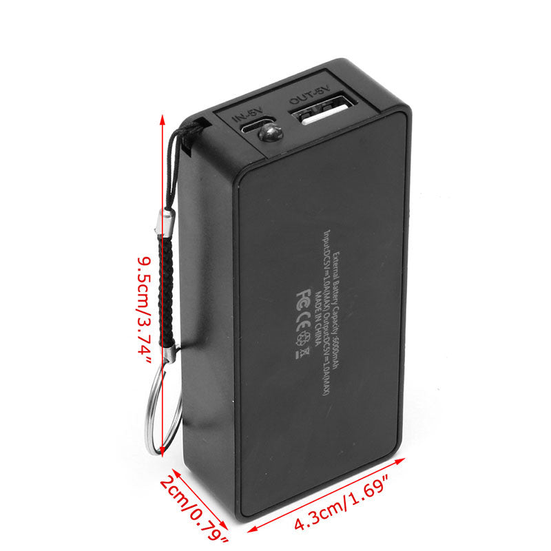 5V 1A 2 x 18650 Battery Power Bank Case With LED DIY Box Charger For Cell Phone