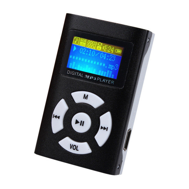 Fashion USB Mini MP3 Player LCD Screen Support 32GB Micro SD TF Card Slick stylish design Sport Compact