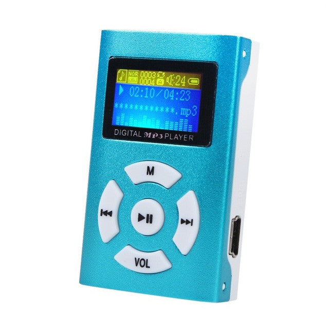 Fashion USB Mini MP3 Player LCD Screen Support 32GB Micro SD TF Card Slick stylish design Sport Compact
