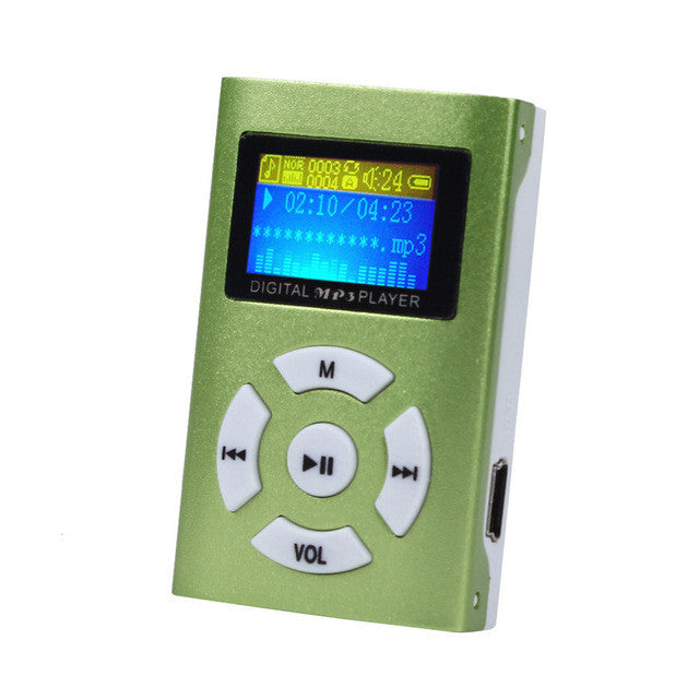 Fashion USB Mini MP3 Player LCD Screen Support 32GB Micro SD TF Card Slick stylish design Sport Compact
