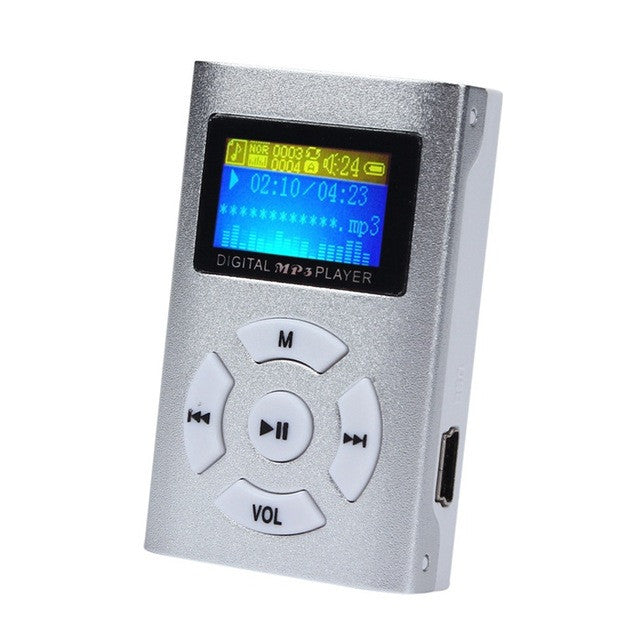 Fashion USB Mini MP3 Player LCD Screen Support 32GB Micro SD TF Card Slick stylish design Sport Compact