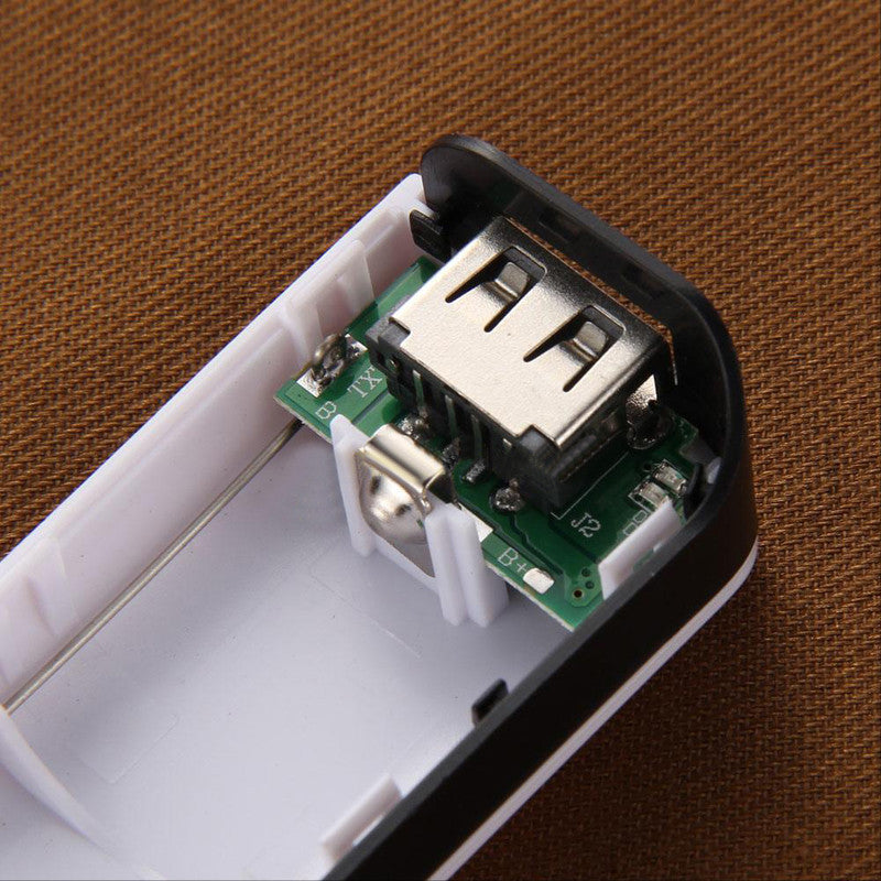 USB 2600mAh 1 x 18650 External Battery Case Charger Power Bank DIY Box Portable
