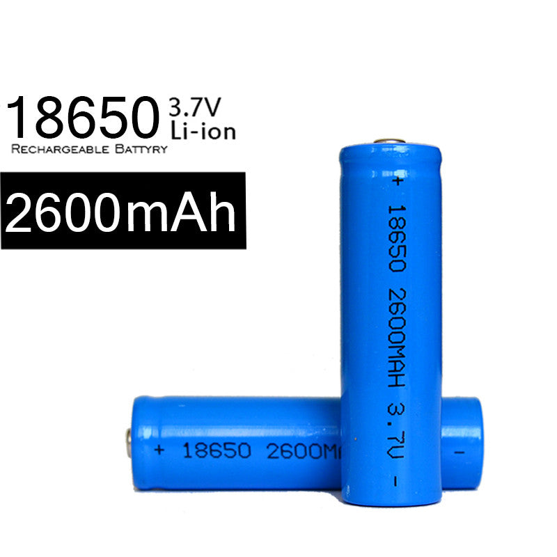 4pcs 2600mAh 3.7 v 18650 Batteries Blue color Li ion Rechargeable Battery For LED Flashlight Torch