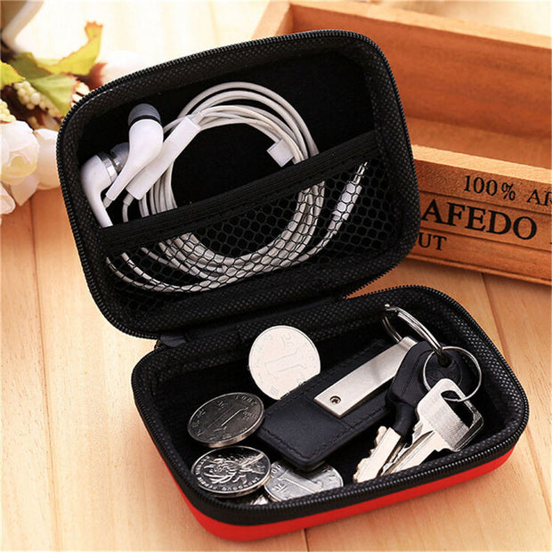 Mini Hold Case Storage Case For Headphones Earphone Earbuds Carrying Hard Bag Box Case For Keys Coin Travel Earphone Accessories